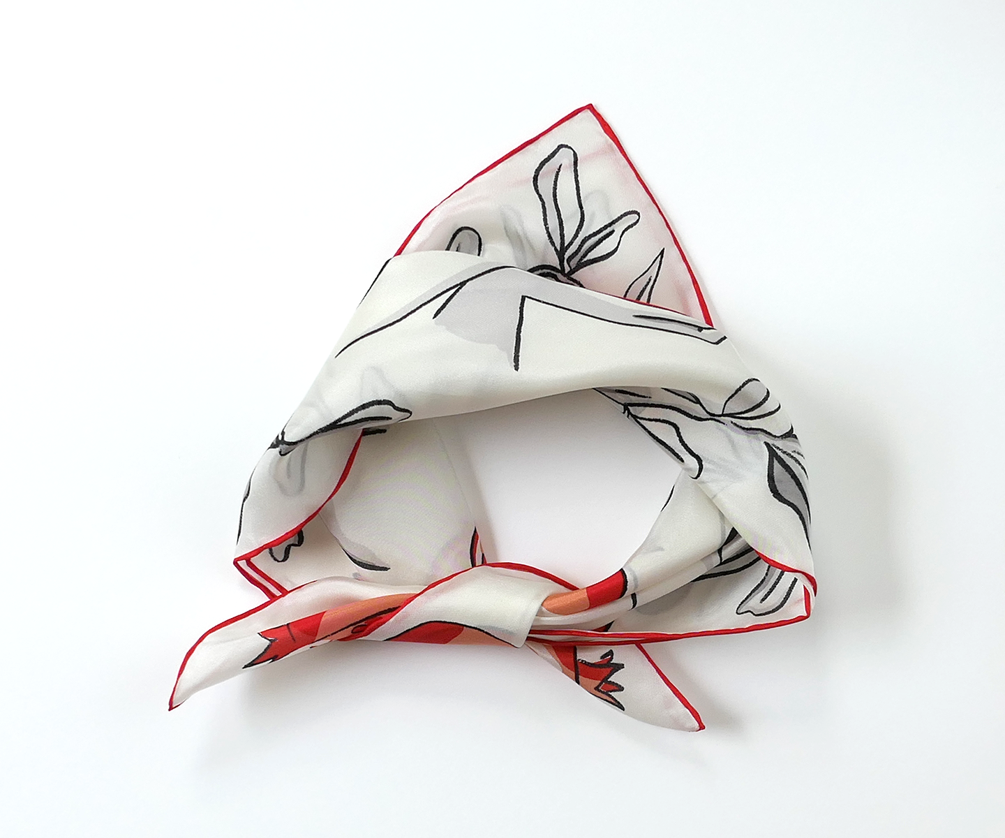Persephone Silk Hand Printed Small Scarf