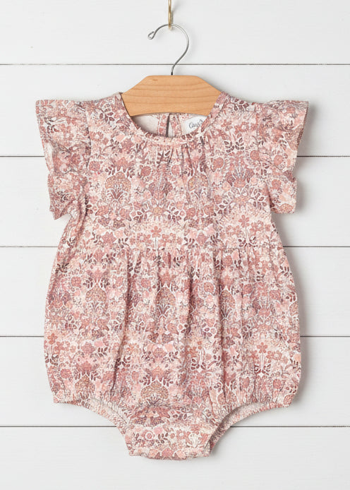 Spring Bouquet Flutter Sleeve Romper