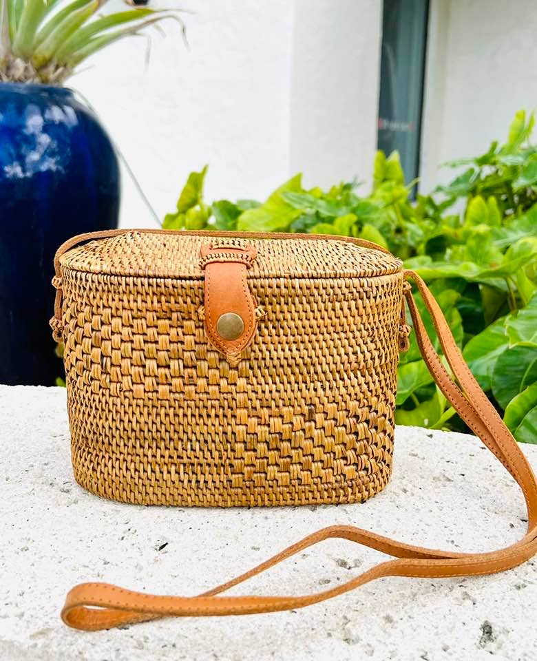 Rattan Crossbody Bag