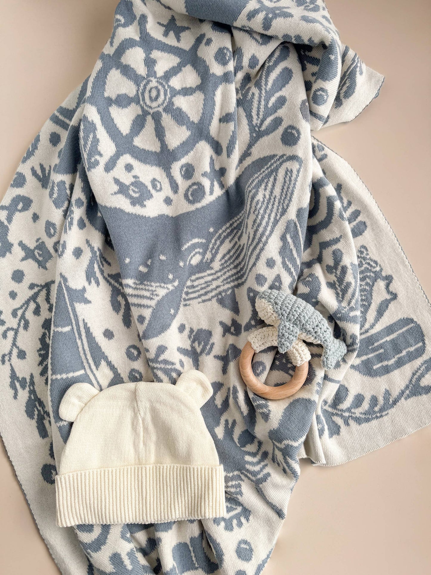 Whale Crochet Teether Rattle