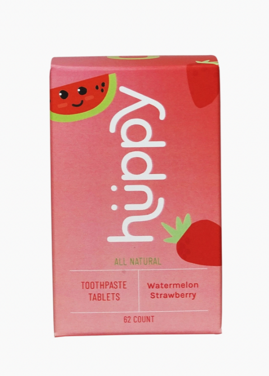 Huppy Kids Watermelon & Strawberry Toothpaste Tablets