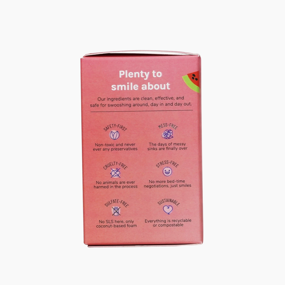 Huppy Kids Watermelon & Strawberry Toothpaste Tablets