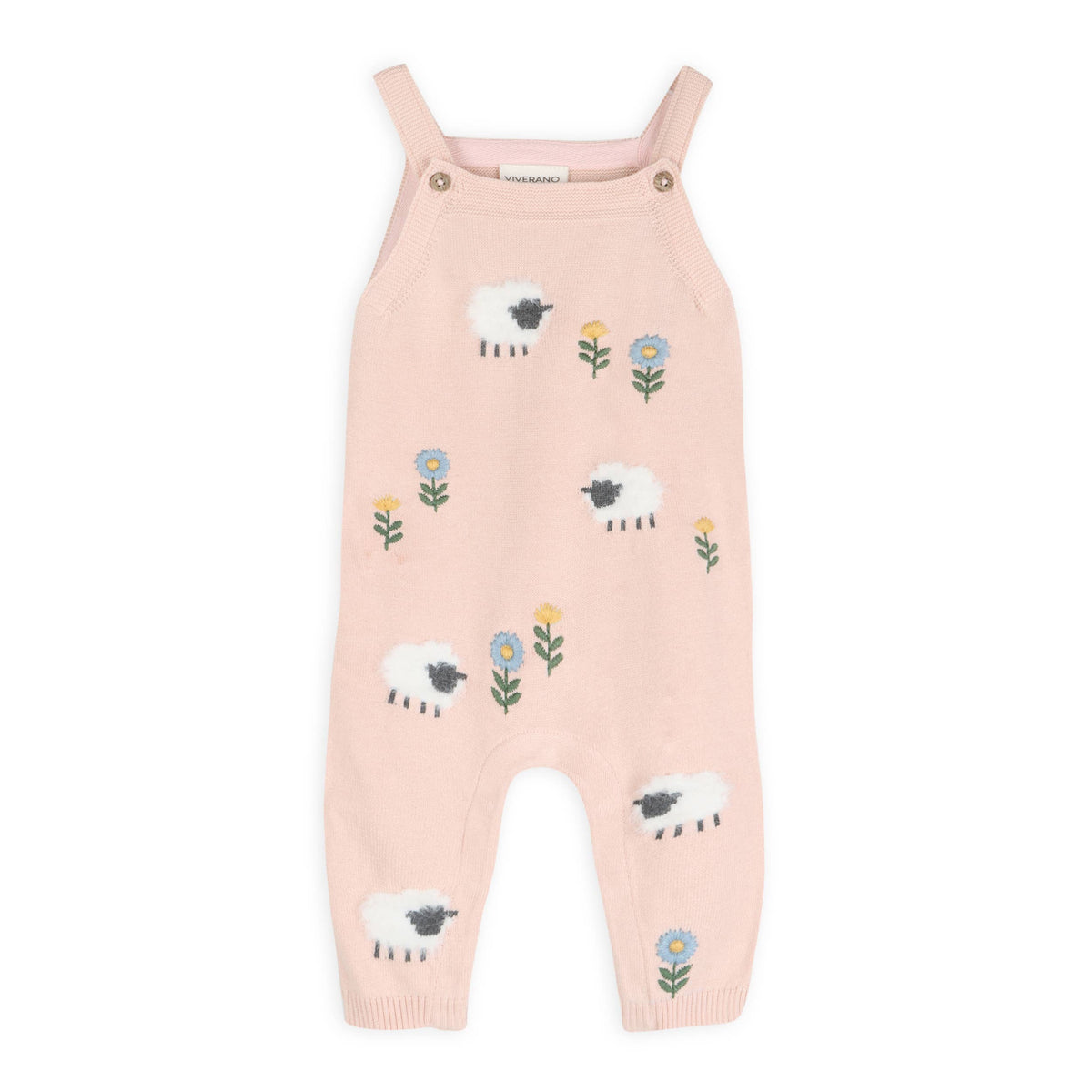 Lamb Cozy Knit Baby Overall Set