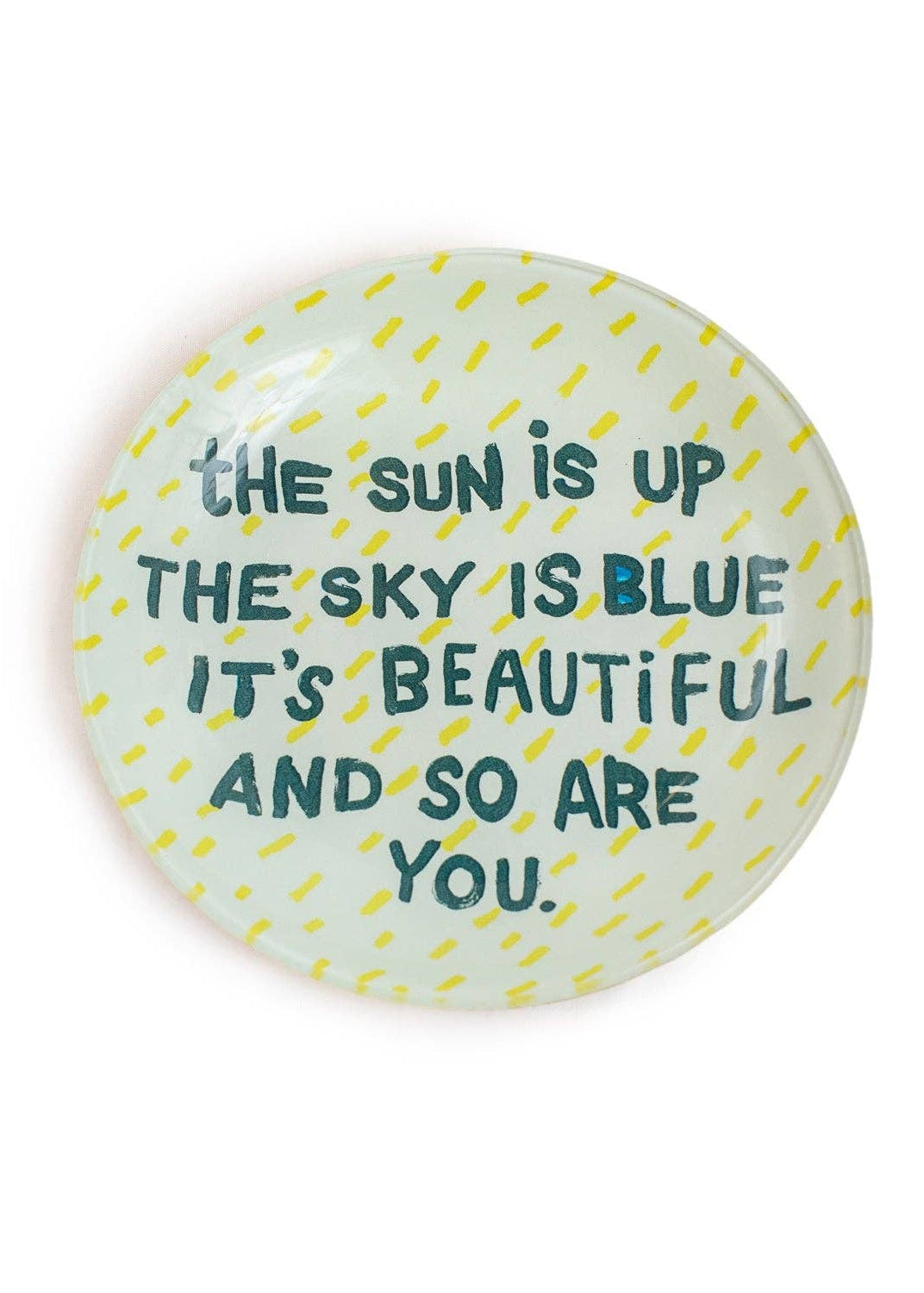 The Sun Is Up Small Round Decoupage Plate