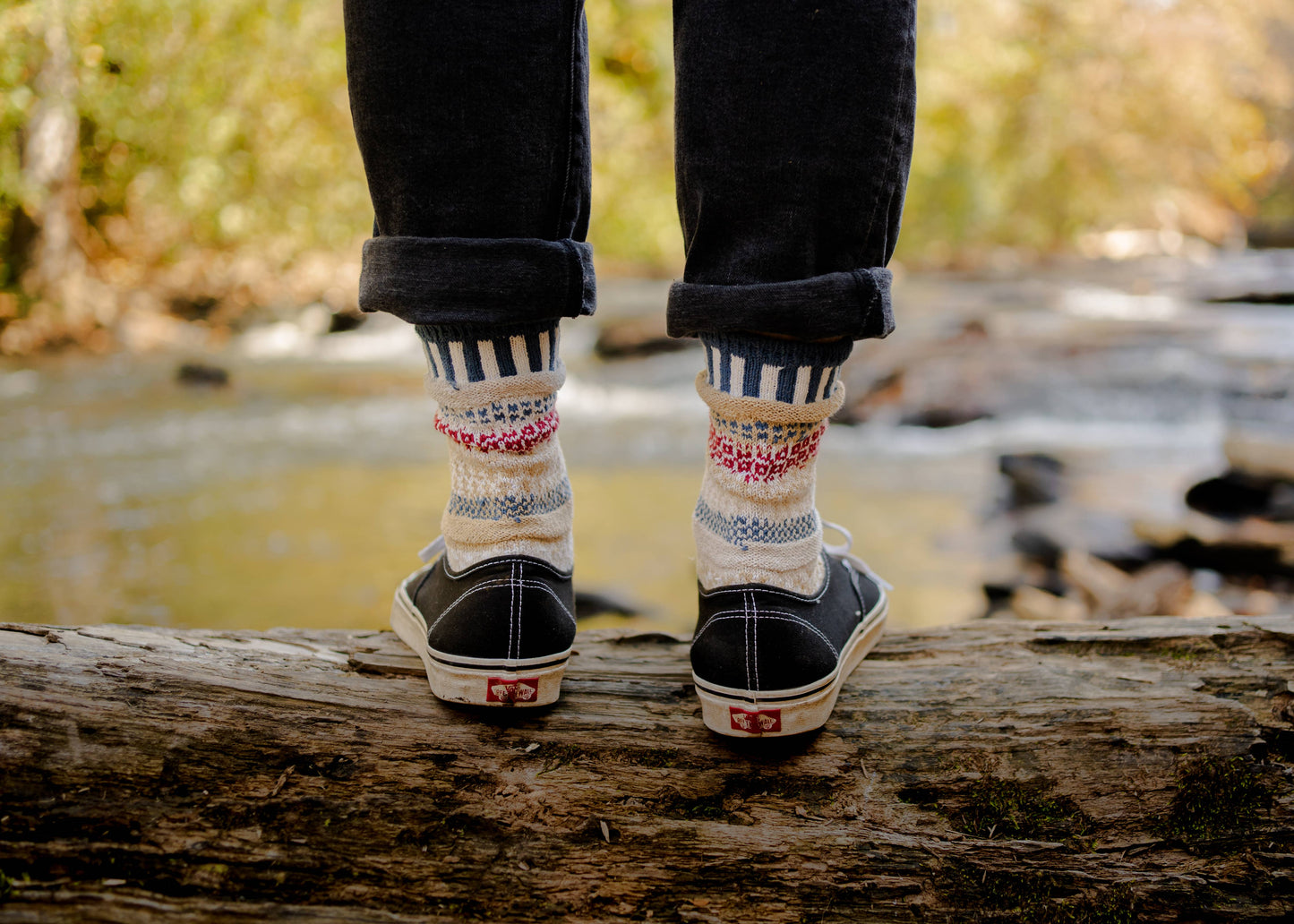 Bateau Mouche Crew Socks-Made In The USA