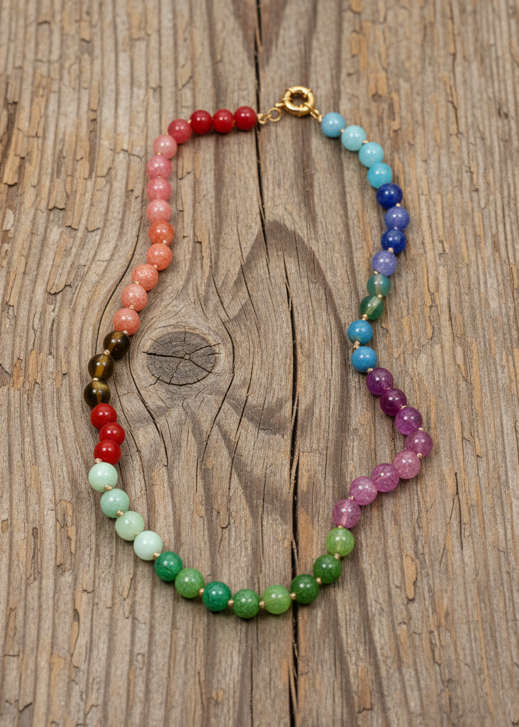Stone Bead Necklace-Bouquet