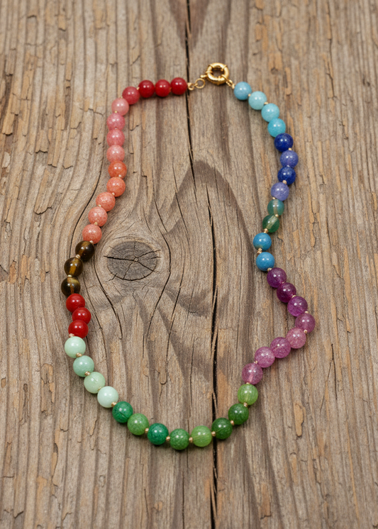 Stone Bead Necklace-Bouquet