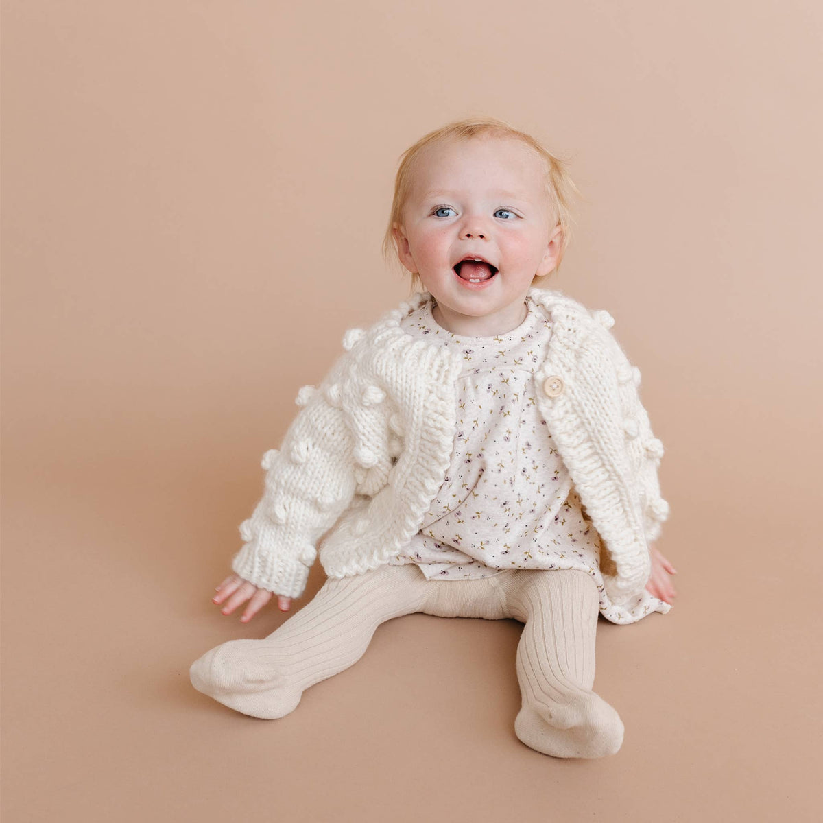 Popcorn Cardigan Cream Baby Sweater Kids Clothing Christmas: 12-24 mths