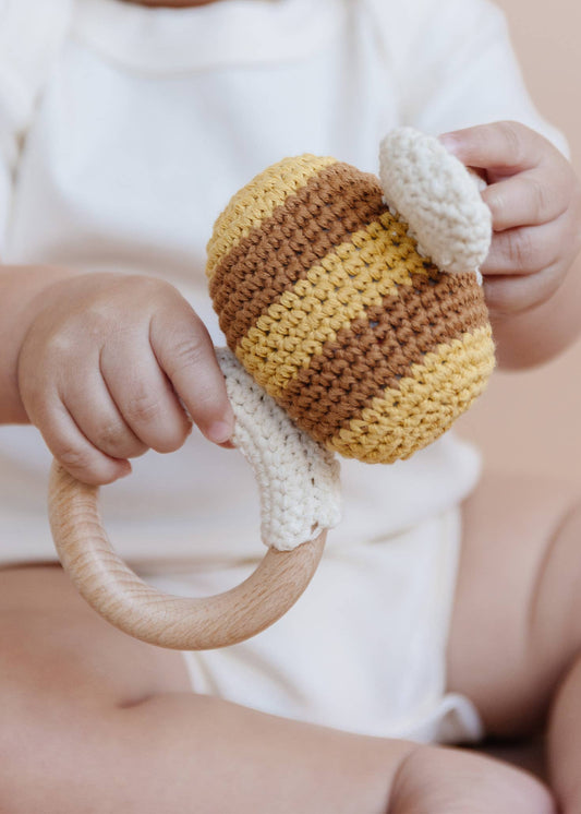 Busy Bee Crochet Teether Rattle