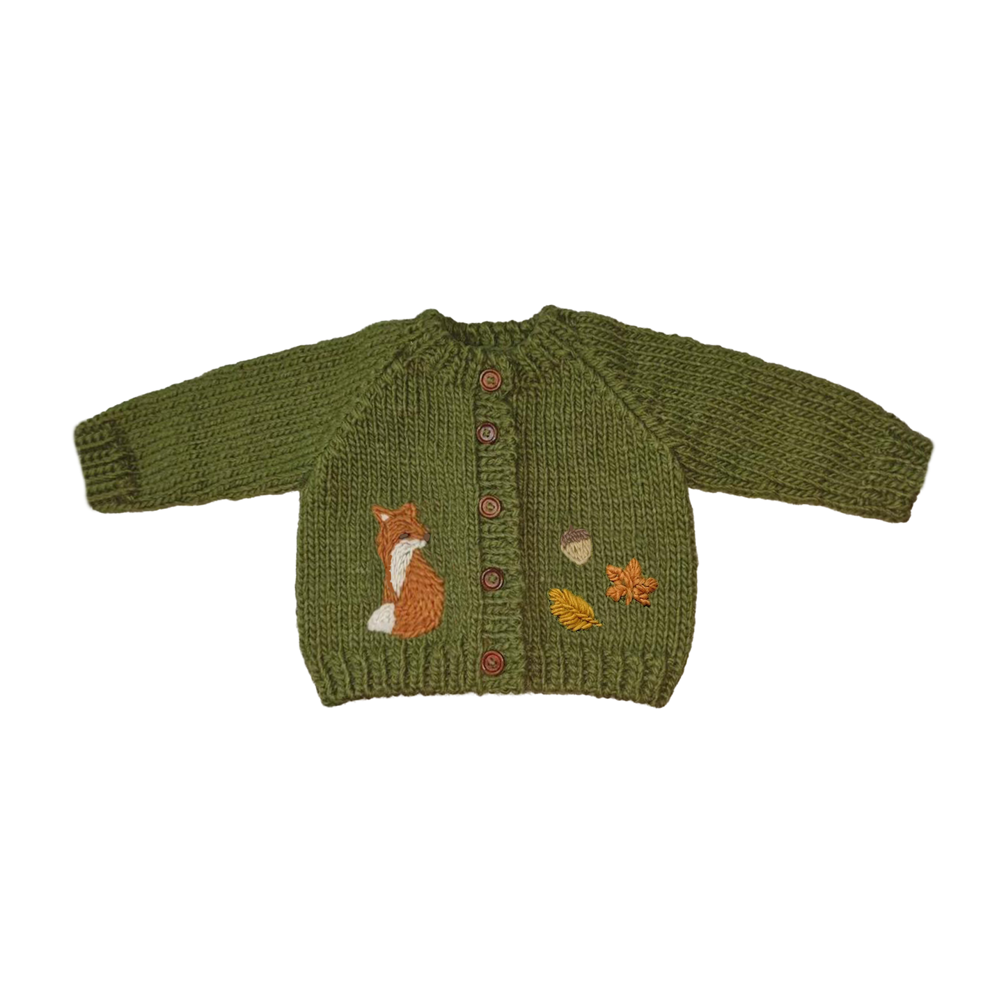 Fox Cardigan Woodland Baby Apparel Fall Winter Acorn Leaf: Woodland / 12-24m