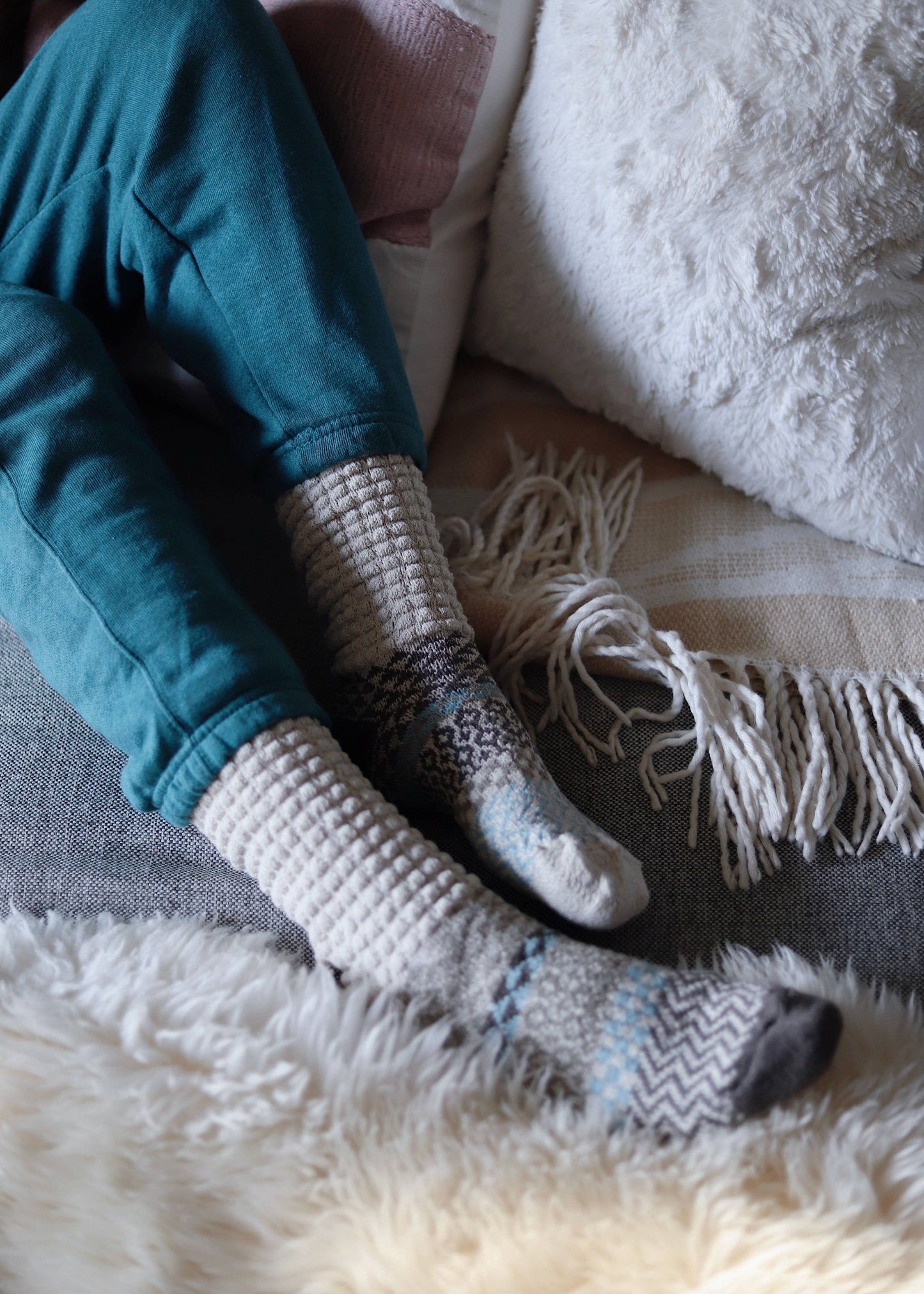 Seashell Slouch Socks-Made In The USA