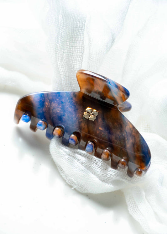 Mini Hair Claw -Blue Jasper