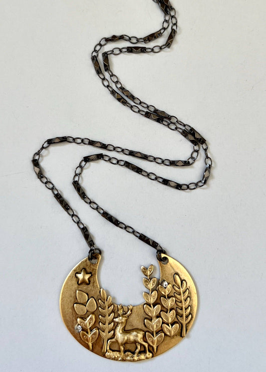Allegra Necklace: Hematite chain