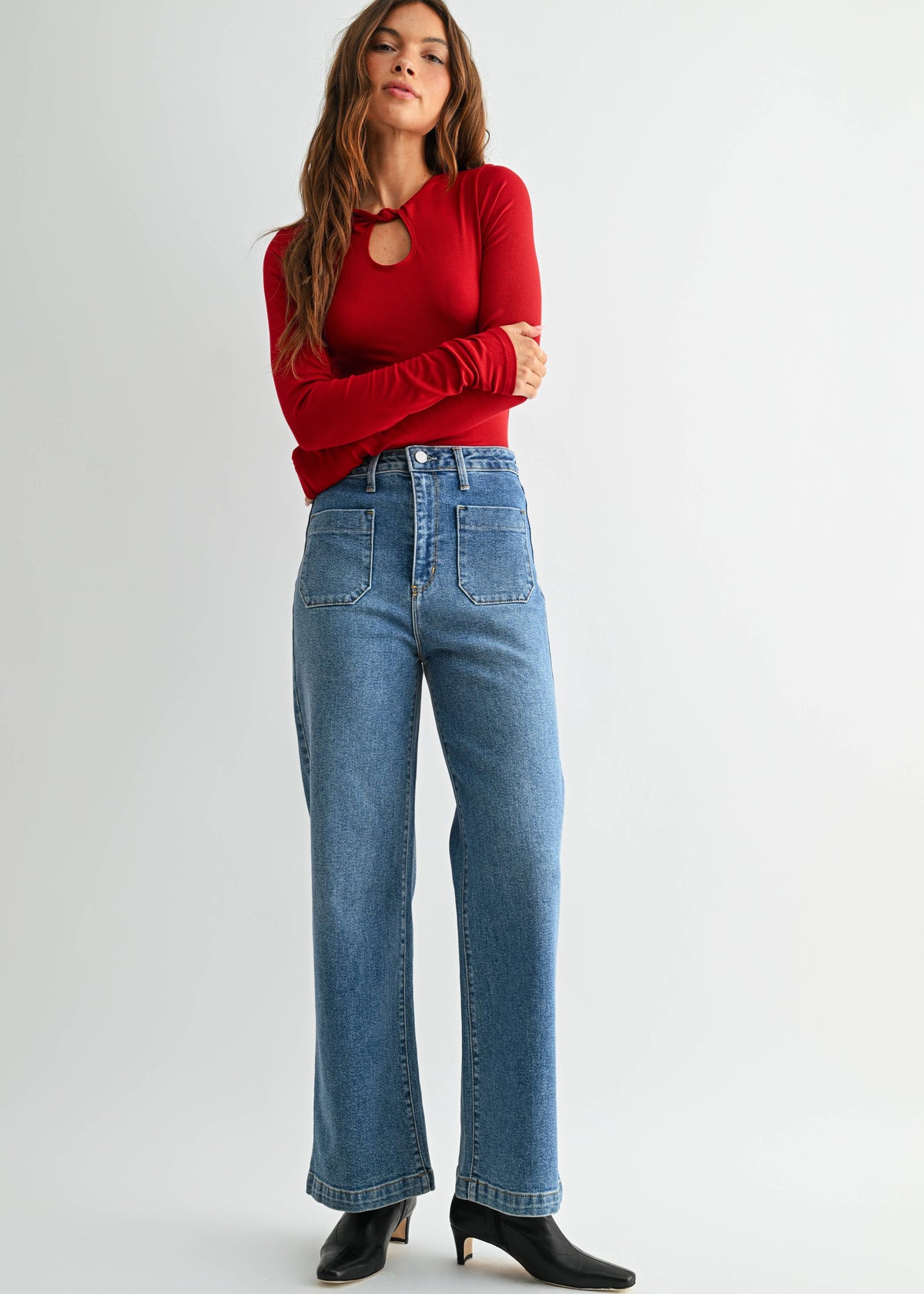 Patch Pocket Wide Leg