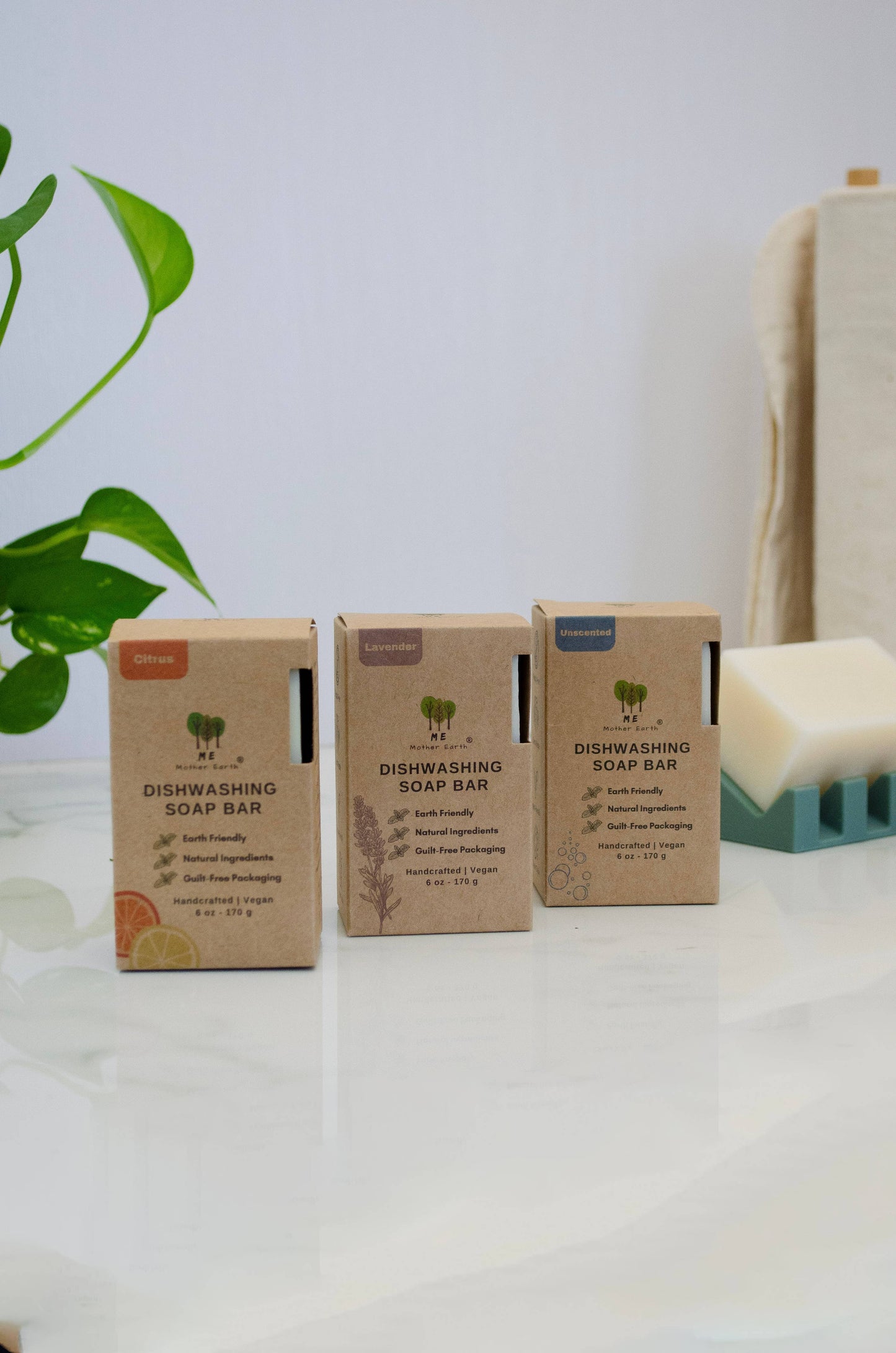 Zero Waste Dishwashing Soap Bars: Citrus