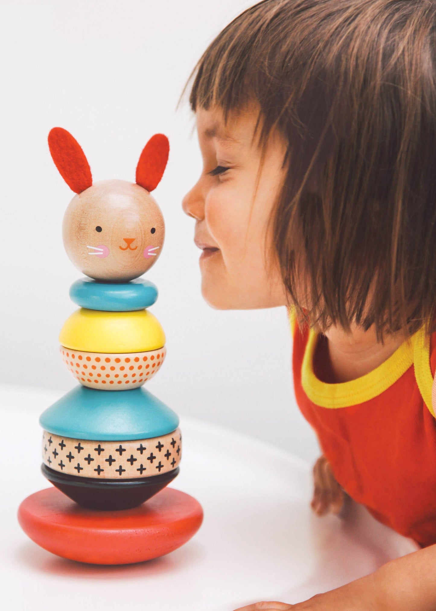 Wooden Rabbit Stacker Toy