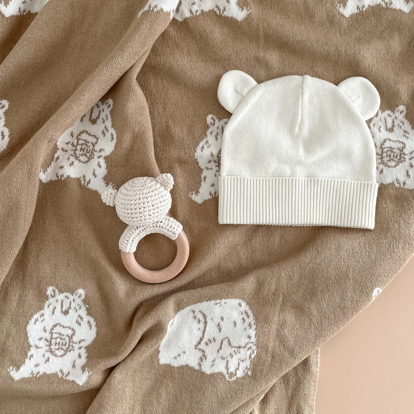 Cotton Crochet Bear Teether Rattle