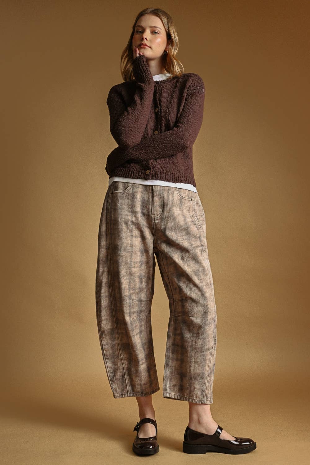 Jess Cardigan-Chocolate