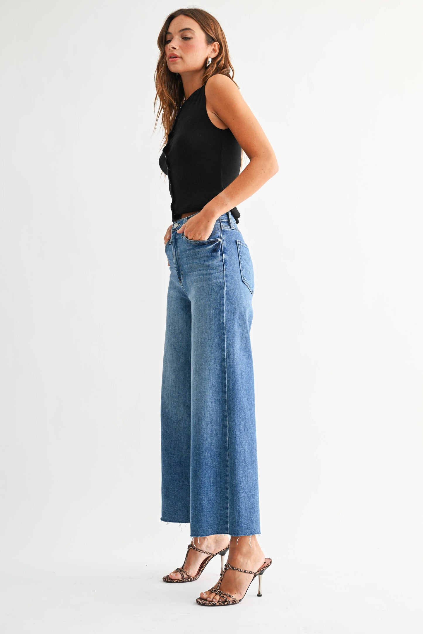 Scissor Cut Wide Leg