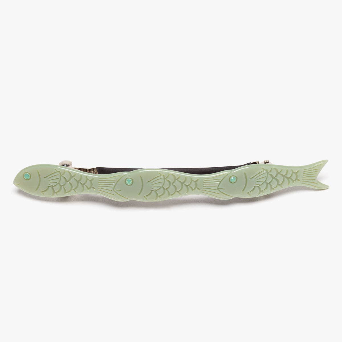 Jade Fish Green Acetate Women's French Barrette Hair Clip