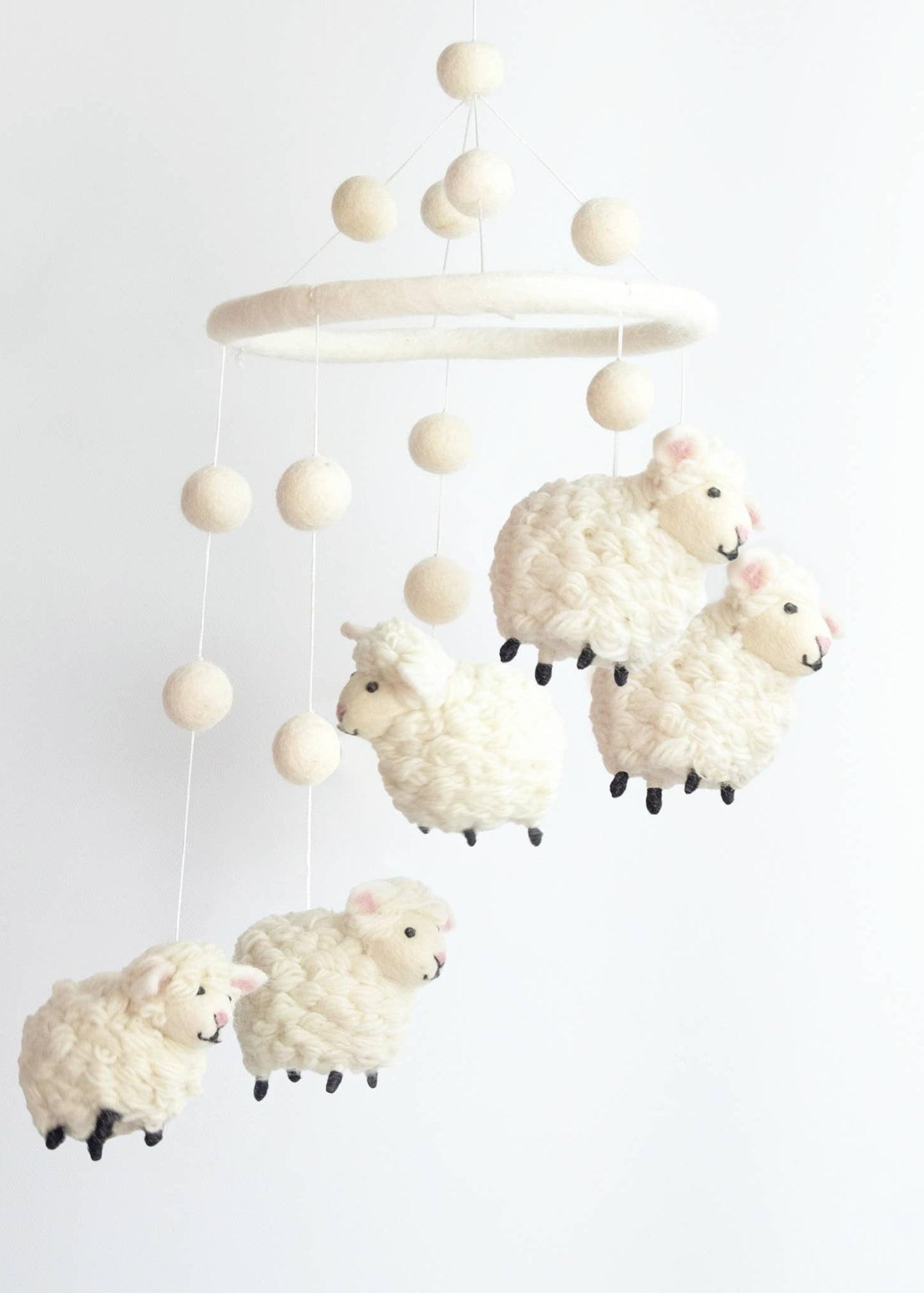 Felted Sheep Mobile