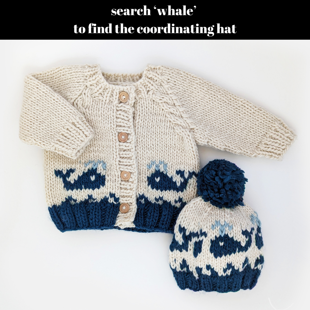 Whale Cardigan Sweater for Baby & Toddler: 12-18 months