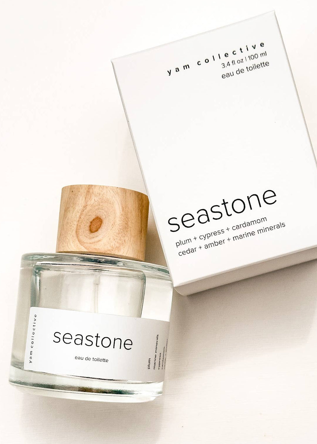 Eau de toilette: Sea Stone / marine minerals, cypress, plum