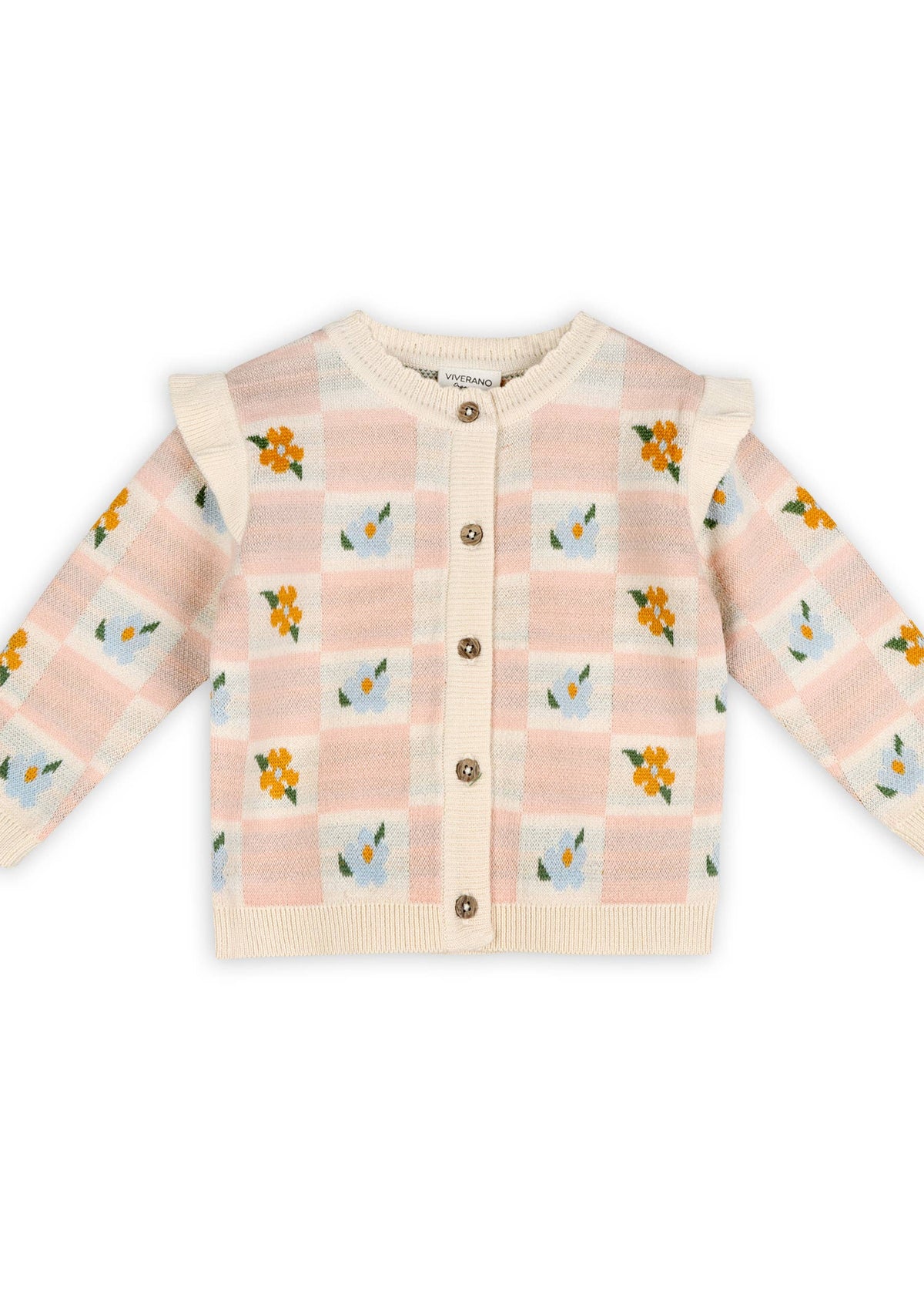 Mia Bouquet Jacquard Knit Baby Cardigan