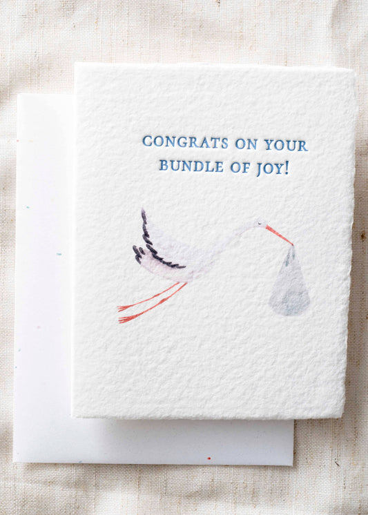 Bundle of Joy Baby Congratulations Greeting Card