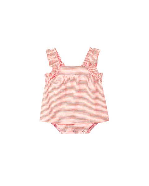 Maggie Red Stripe Romper