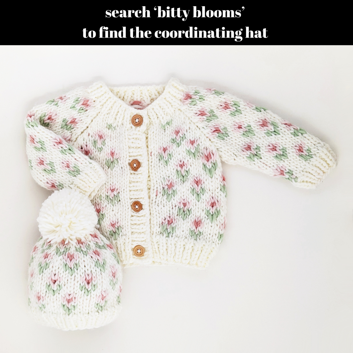 Bitty Blooms White Cardigan Sweater Baby & Toddler: 12-18 months