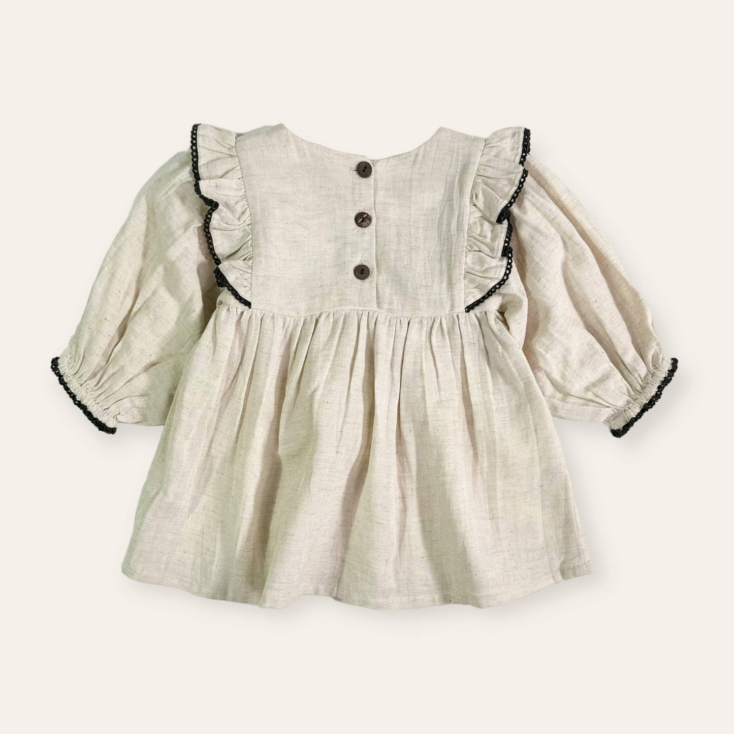 Embroidered Ruffle Flare Baby Dress 6-12months