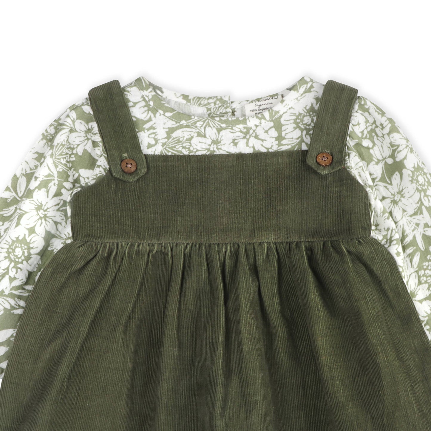 Lucille Corduroy Pinafore Baby Dress & Bloomer Set