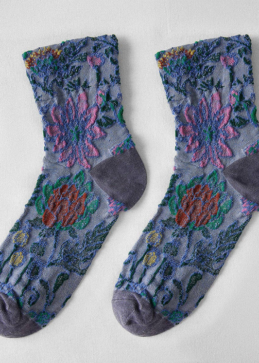Blue Tapestry Socks
