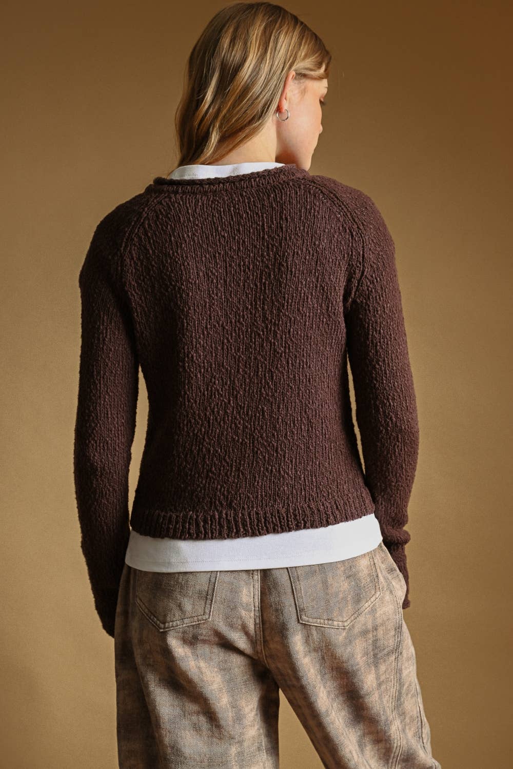 Jess Cardigan-Chocolate