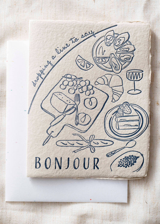Saying Bonjour Charcuterie Board Thinking of You Card