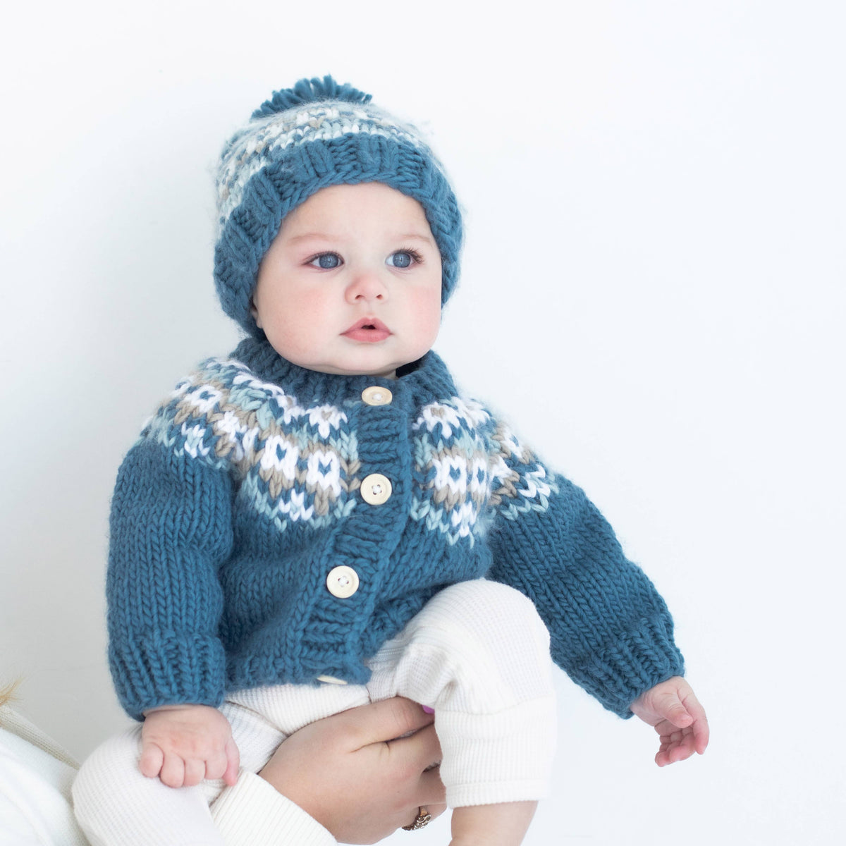 Fairisle Slate Cardigan Sweater for Baby & Toddler: 12-18 months