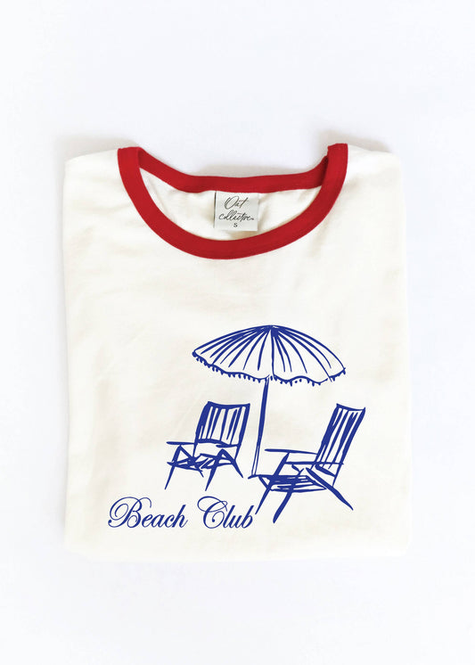 Beach Club Ringer Tee