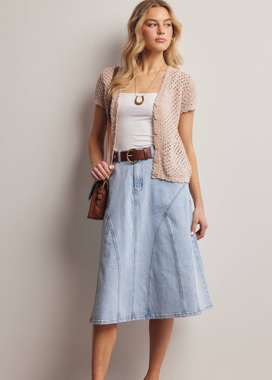 Shirley Denim Midi Skirt