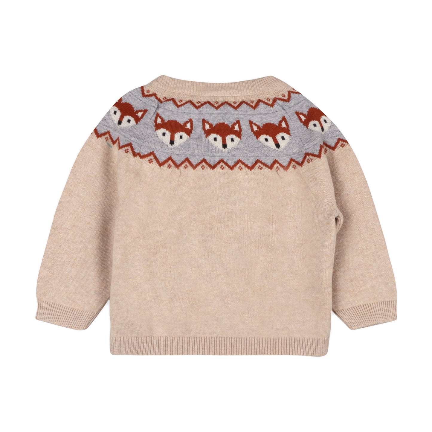 Fox Fair Isle Sweater Knit Baby Pullover