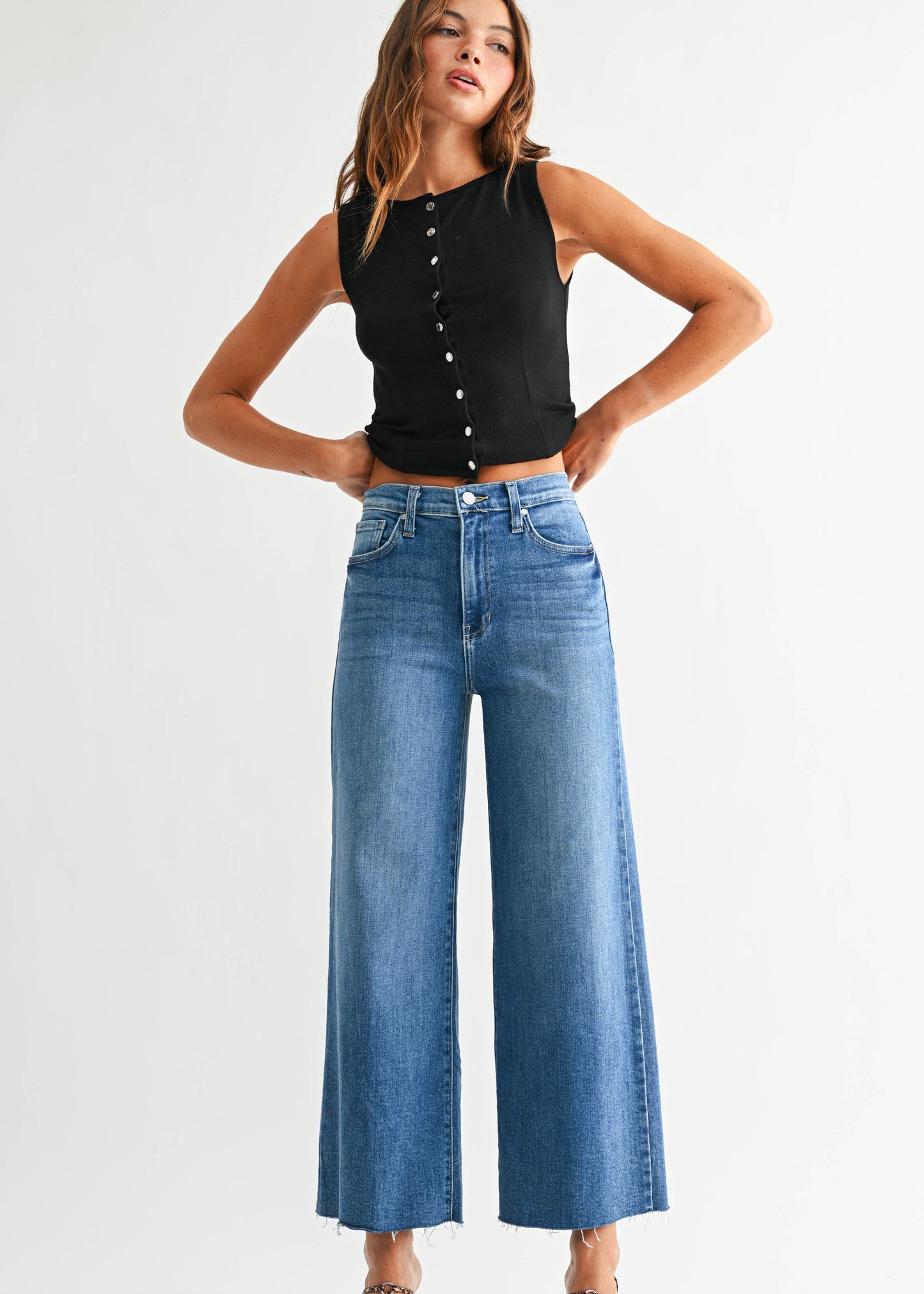 Scissor Cut Wide Leg