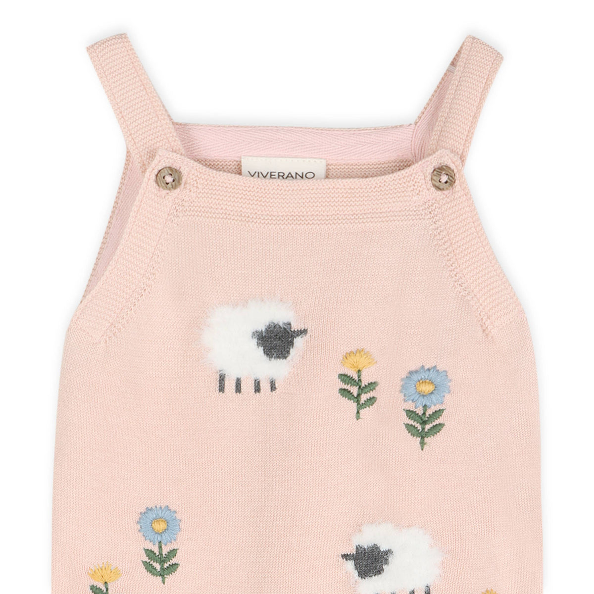 Lamb Cozy Knit Baby Overall Set