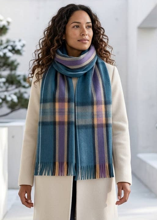 Abyss Tartan Alpaca Scarf