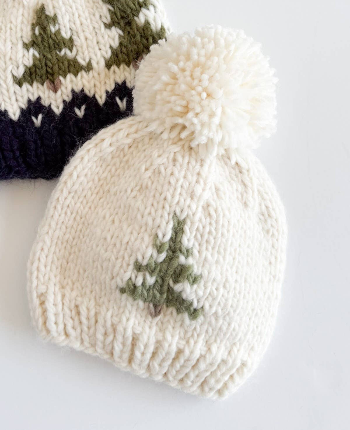 Tree Hat Cream Baby Kid Knit Beanie Fall Winter: S; 6-24M