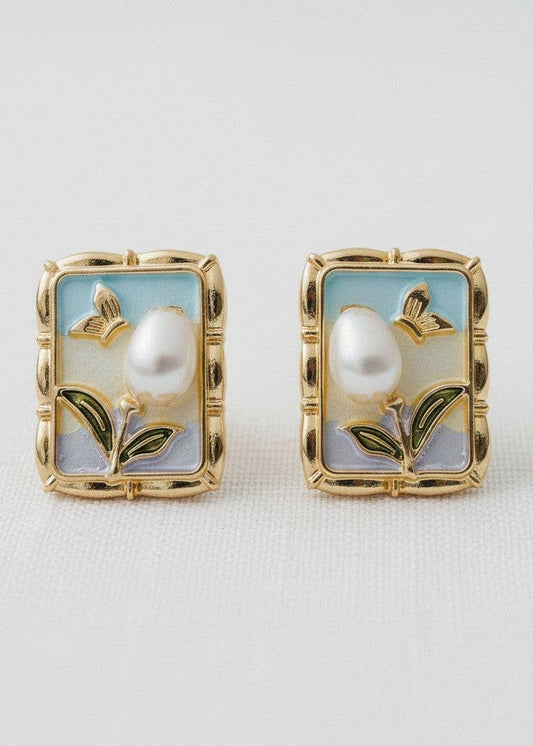 Portrait of a Flower Earrings