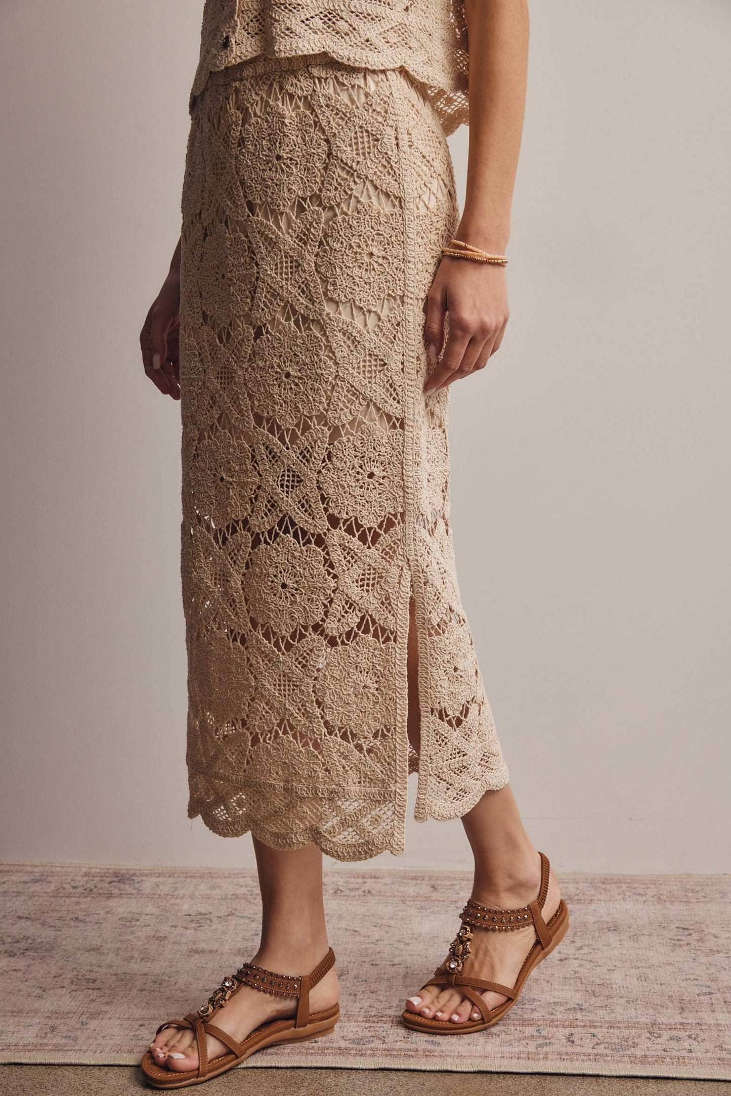 Julia Crochet Midi Skirt