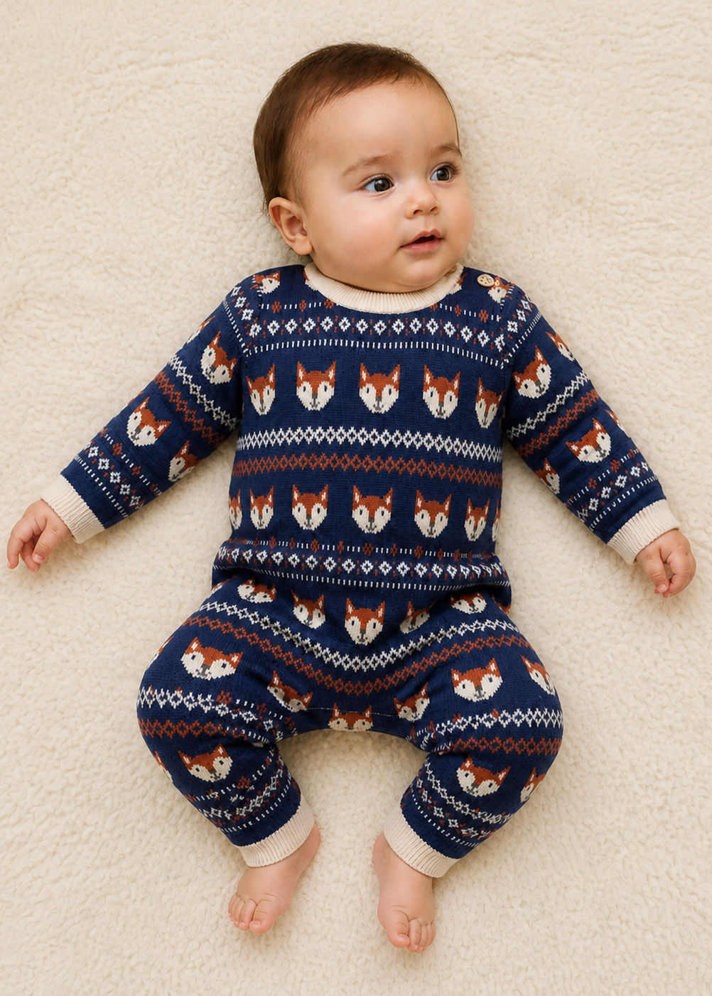 Fox Baby Knit Jumpsuit