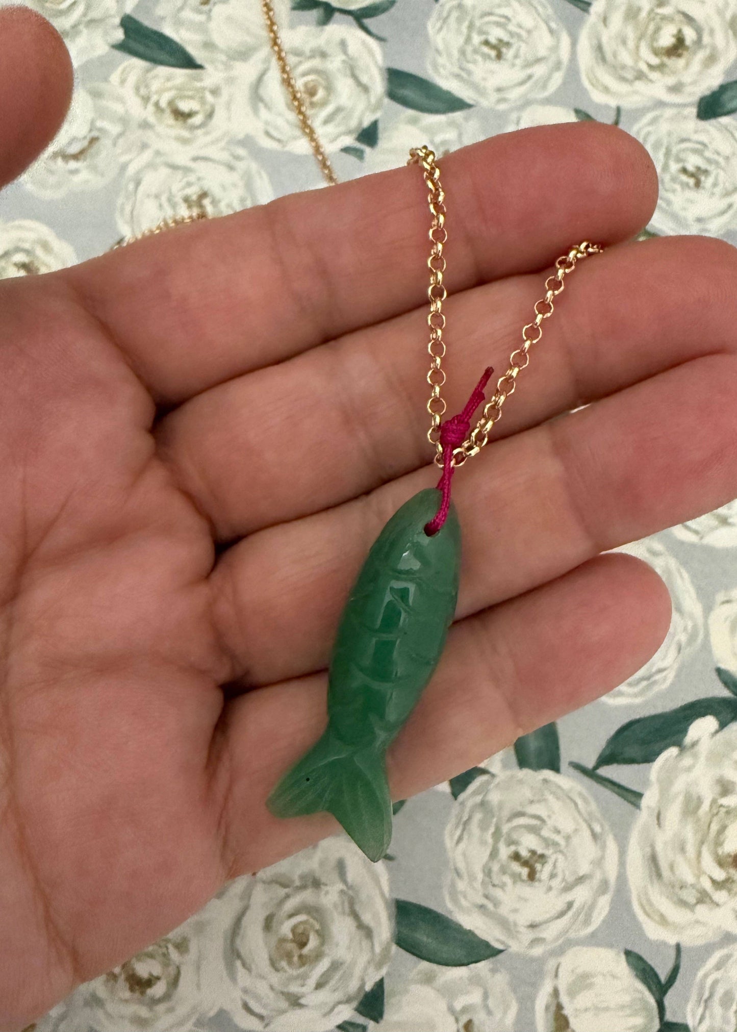 Menali Necklace: Green venturine
