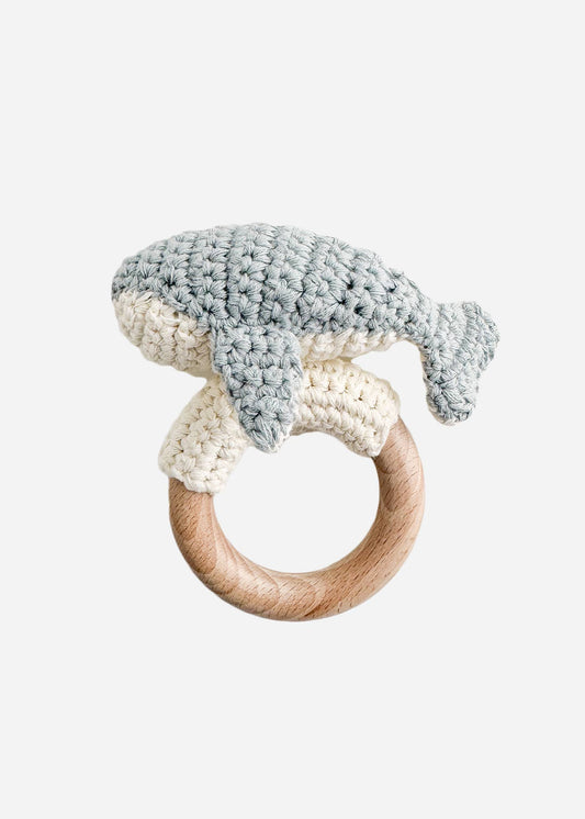 Whale Crochet Teether Rattle