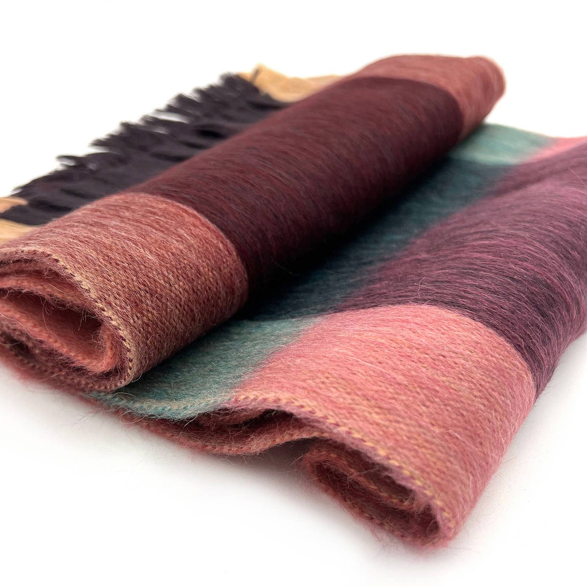 Sangria Alpaca Plaid Scarf